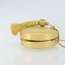 LOEWE Chain Umhängetasche Leder Gelbgold Auth 162771-3