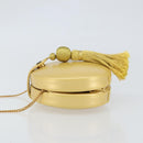 LOEWE Chain Shoulder Bag Leather Yellow Gold Auth 162771-4