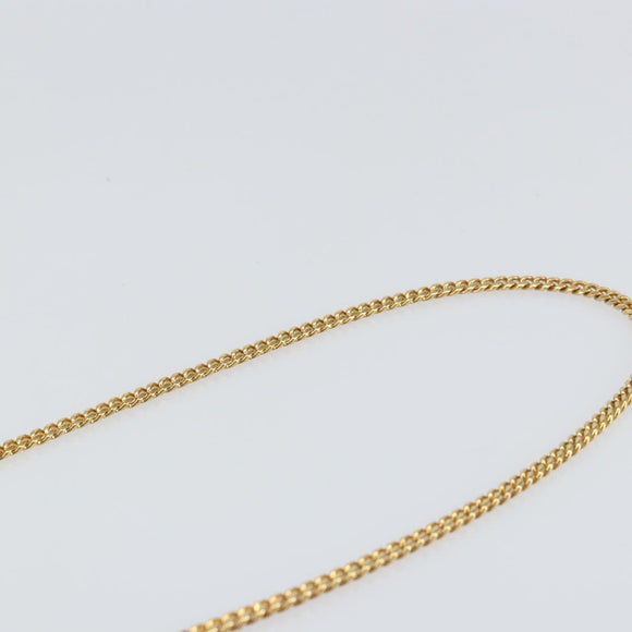 LOEWE Chain Shoulder Bag Leather Yellow Gold Auth 162771