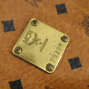 MCM Logogram Vicetos Boston Bag PVC 2way Brown Gold Auth 162772-24