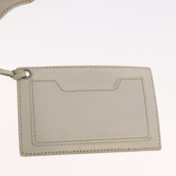 BALENCIAGA Giant City Bag Leather Nylon 2way White Silver 173084 Auth 162774V