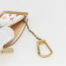 LOUIS VUITTON Multicolor Pochette Cles Coin Purse White M92655 LV Auth 162776V-9