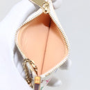 LOUIS VUITTON Multicolor Pochette Cles Coin Purse White M92655 LV Auth 162776V-10