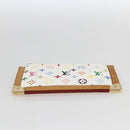LOUIS VUITTON Multicolor Pochette Cles Coin Purse White M92655 LV Auth 162776V-6