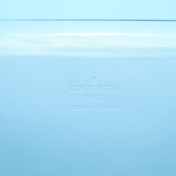 LOUIS VUITTON Monogram Vernis Bleecker Pouch Baby Blue M91003 LV Auth 162777