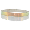 LOUIS VUITTON Monogram Prism Ceinture LV Shape Belt Silver M0219 LV Auth 162778V-2