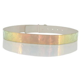 LOUIS VUITTON Monogram Prism Ceinture LV Shape Belt Silver M0219 LV Auth 162778V - 0
