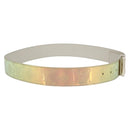 LOUIS VUITTON Monogram Prism Ceinture LV Shape Belt Silver M0219 LV Auth 162778V-3