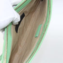 BURBERRY Nova Check Shoulder Bag PVC Green Gold Auth 162781V-17