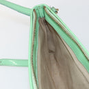 BURBERRY Nova Check Umhängetasche PVC Grün Gold Auth 162781V-21