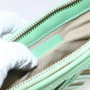 BURBERRY Nova Check Shoulder Bag PVC Green Gold Auth 162781V-20