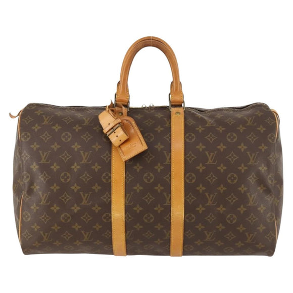 LOUIS VUITTON Monogram Keepall 50 Boston Bag M41426 LV Auth 162788
