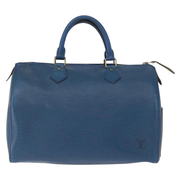 LOUIS VUITTON Epi Speedy 30 Hand Bag Toledo Blue M43005 LV Auth 162794