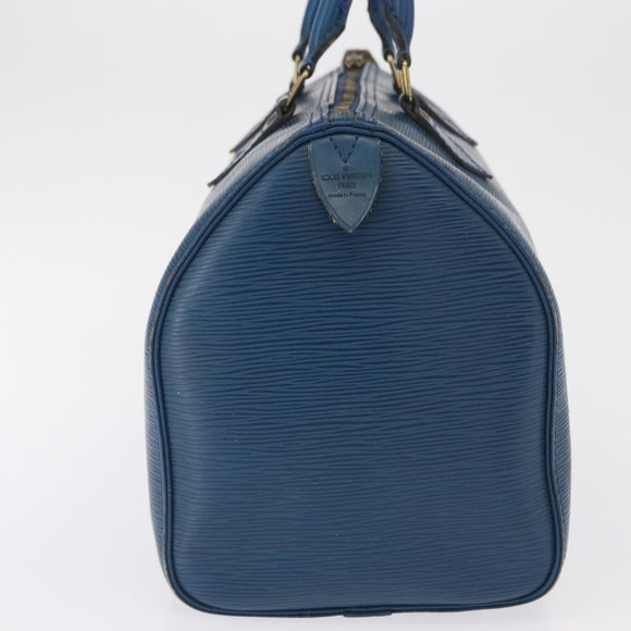 LOUIS VUITTON Epi Speedy 30 Hand Bag Toledo Blue M43005 LV Auth 162794