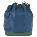 LOUIS VUITTON Epi Noe Shoulder Bag Bicolor Green Blue M44044 LV Auth 162796-2
