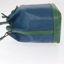LOUIS VUITTON Epi Noe Shoulder Bag Bicolor Green Blue M44044 LV Auth 162796-4