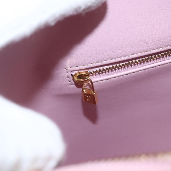 LOUIS VUITTON Monogram Vernis Houston Hand Bag Rose M91054 LV Auth 162799