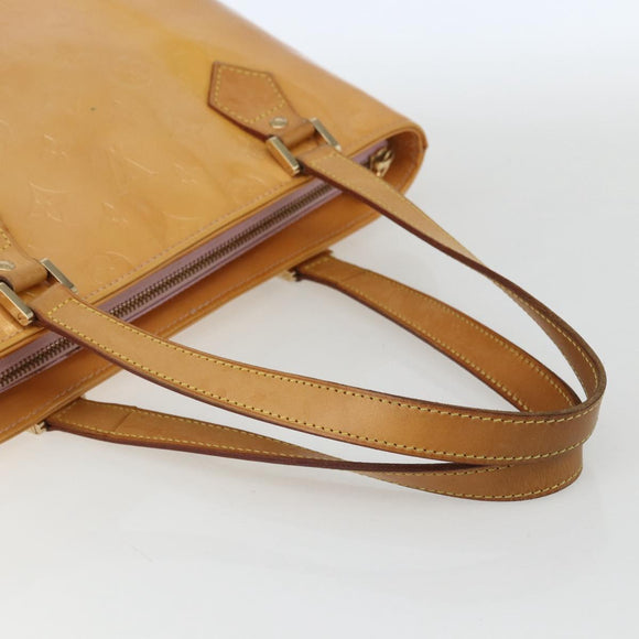 LOUIS VUITTON Monogram Vernis Houston Hand Bag Rose M91054 LV Auth 162799