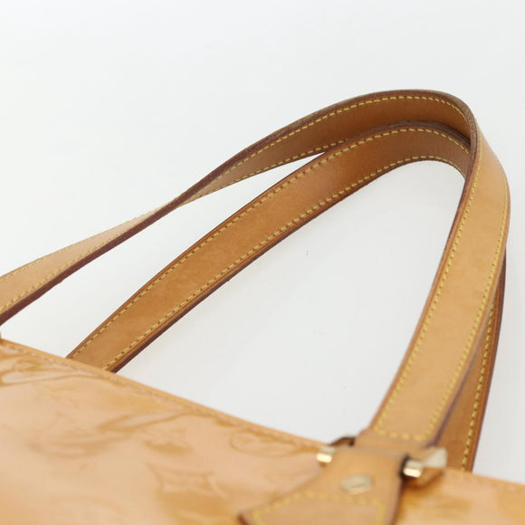 LOUIS VUITTON Monogram Vernis Houston Hand Bag Rose M91054 LV Auth 162799