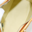 LOUIS VUITTON Monogram Vernis Houston Hand Bag Lime Yellow M91055 LV Auth 162800-11