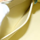 LOUIS VUITTON Monogram Vernis Houston Hand Bag Lime Yellow M91055 LV Auth 162800-21