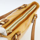 LOUIS VUITTON Monogram Vernis Houston Hand Bag Lime Yellow M91055 LV Auth 162800-6