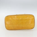 LOUIS VUITTON Monogram Vernis Houston Hand Bag Lime Yellow M91055 LV Auth 162800-5