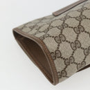 GUCCI GG Supreme Web Sherry Line Clutch Bag PVC Beige Gold 89 01 030 Auth 162811-15