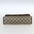 GUCCI GG Supreme Web Sherry Line Clutch Bag PVC Beige Gold 89 01 030 Auth 162811-6