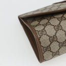 GUCCI GG Supreme Web Sherry Line Clutch Bag PVC Beige Gold 89 01 030 Auth 162811-8