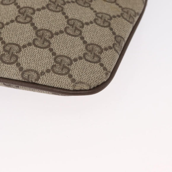 GUCCI GG Supreme Web Sherry Line Shoulder Bag PVC Beige 904 02 047 Auth 162812