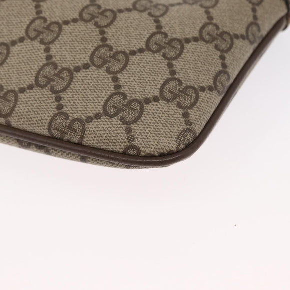 GUCCI GG Supreme Web Sherry Line Shoulder Bag PVC Beige 904 02 047 Auth 162812