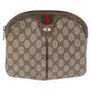 GUCCI GG Supreme Web Sherry Line Shoulder Bag PVC Beige 904 02 047 Auth 162812-13