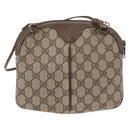 GUCCI GG Supreme Web Sherry Line Shoulder Bag PVC Beige 904 02 047 Auth 162812-2