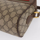 GUCCI GG Supreme Web Sherry Line Bag PVC Beige Gold 56 02 088 Auth 162813-15
