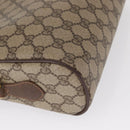 GUCCI GG Supreme Web Sherry Line Bag PVC Beige Gold 56 02 088 Auth 162813-16