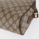 GUCCI GG Supreme Web Sherry Line Bag PVC Beige Gold 56 02 088 Auth 162813-17
