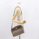 GUCCI GG Supreme Web Sherry Line Bag PVC Beige Gold 56 02 088 Auth 162813-26