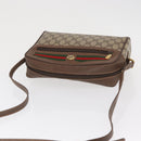 GUCCI GG Supreme Web Sherry Line Bag PVC Beige Gold 56 02 088 Auth 162813-7