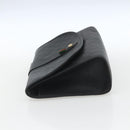 GUCCI GG Supreme Web Sherry Line Clutch Bag PVC Black Gold 89 01 031 Auth 162817-3