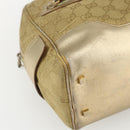 GUCCI GG Canvas Hand Bag Gold Tone 002 1115 Auth 162818-14
