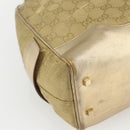 GUCCI GG Canvas Hand Bag Gold Tone 002 1115 Auth 162818-16