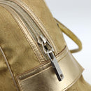 GUCCI GG Canvas Hand Bag Gold Tone 002 1115 Auth 162818-10