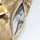 GUCCI GG Canvas Hand Bag Gold Tone 002 1115 Auth 162818-23