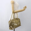 GUCCI GG Canvas Hand Bag Gold Tone 002 1115 Auth 162818-24