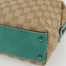 GUCCI GG Canvas Hand Bag Beige Silver 113009 Auth 162819-10