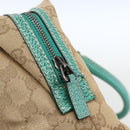 GUCCI GG Canvas Hand Bag Beige Silver 113009 Auth 162819-14