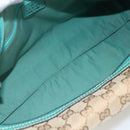 GUCCI GG Canvas Hand Bag Beige Silver 113009 Auth 162819-17