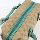 GUCCI GG Canvas Hand Bag Beige Silver 113009 Auth 162819-6