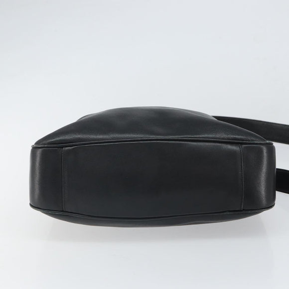 GUCCI Bamboo Hand Bag Leather Black Gold 001 0166 1638 Auth 162820